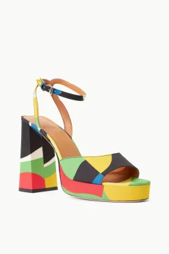 Platforms & Wedges<STAUD SOLANGE PLATFORM  MARBLE WAVE TAFFETA MARBLEWAVETAFFETA