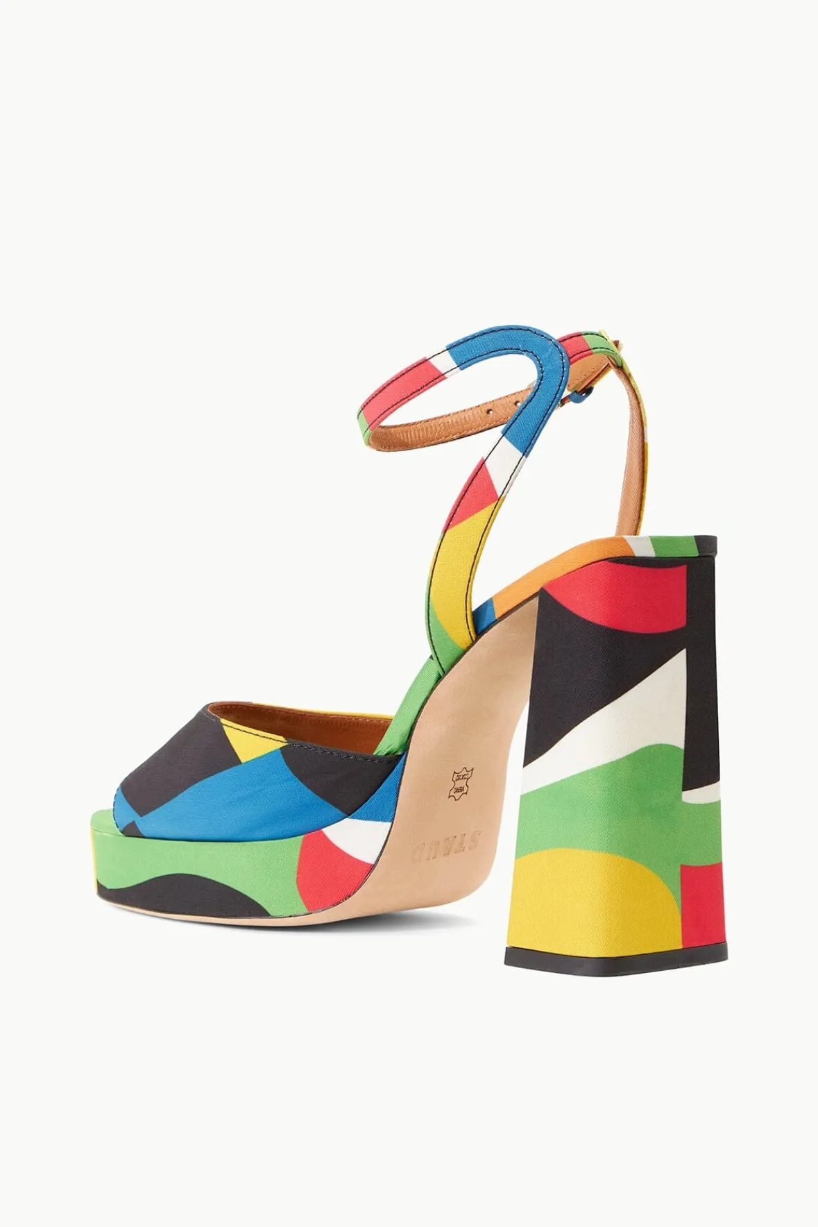 Platforms & Wedges<STAUD SOLANGE PLATFORM MARBLE WAVE TAFFETA MARBLEWAVETAFFETA