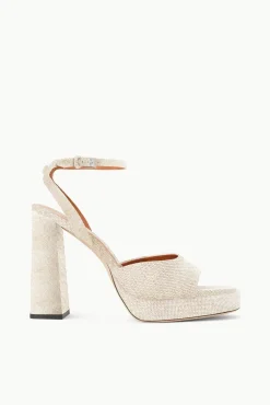 Platforms & Wedges|Heels<STAUD SOLANGE PLATFORM NATURAL LINEN NATURALLINEN