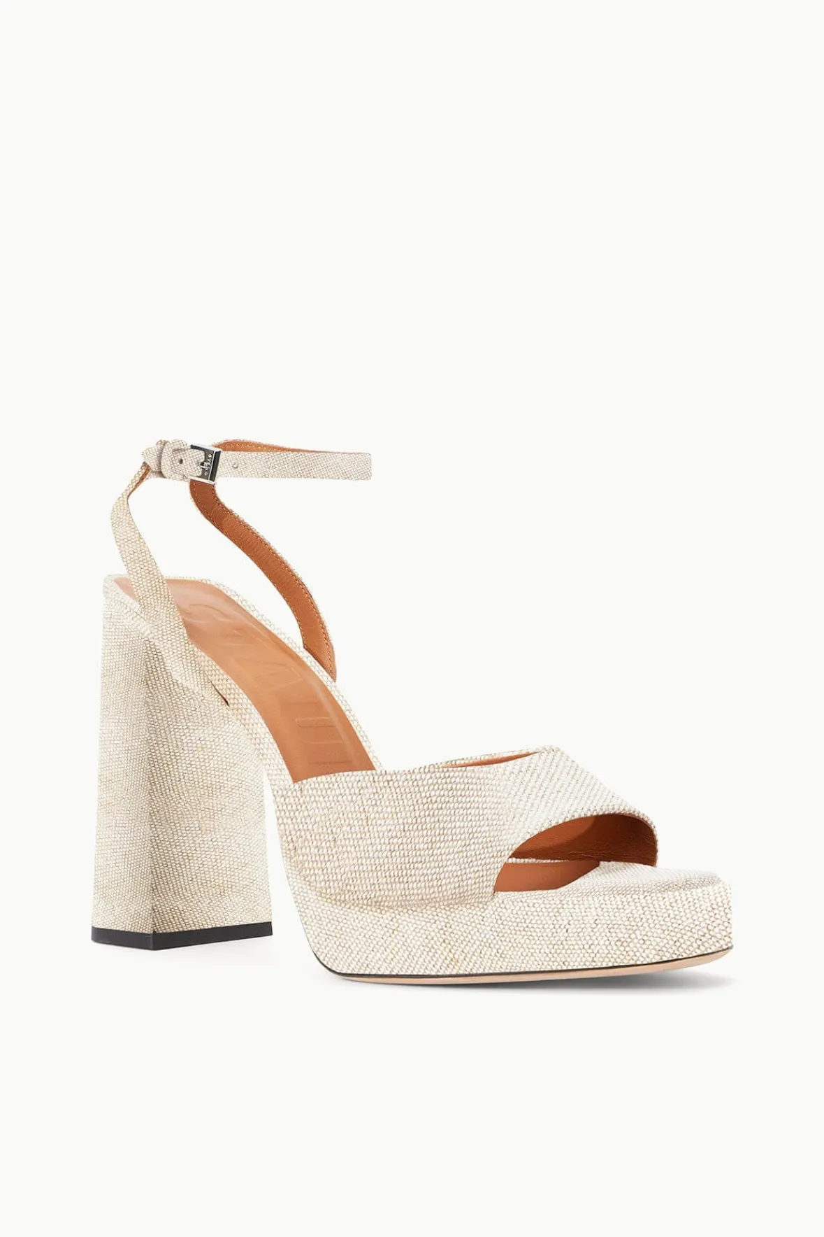 Platforms & Wedges|Heels<STAUD SOLANGE PLATFORM NATURAL LINEN NATURALLINEN