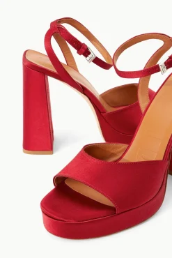Platforms & Wedges<STAUD SOLANGE PLATFORM  RUBY SATIN RUBYSATIN