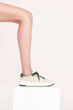 Keds + STAUD|Sneakers<STAUD + KEDS THE COURT SNEAKER CREAM GREEN CREAMGREEN