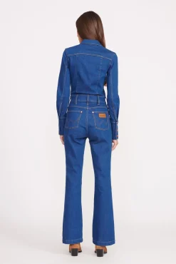 Denim|STAUD + Wrangler<STAUD + WRANGLER THE BODY JUMPSUIT  DARK RINSE DARKRINSE