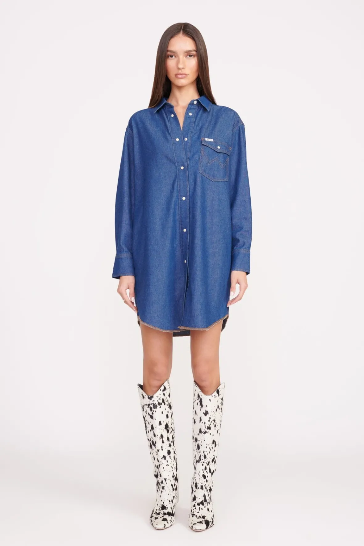 Denim|STAUD + Wrangler<STAUD + WRANGLER THE OVERSIZED WESTERN DARK RINSE DARKRINSE