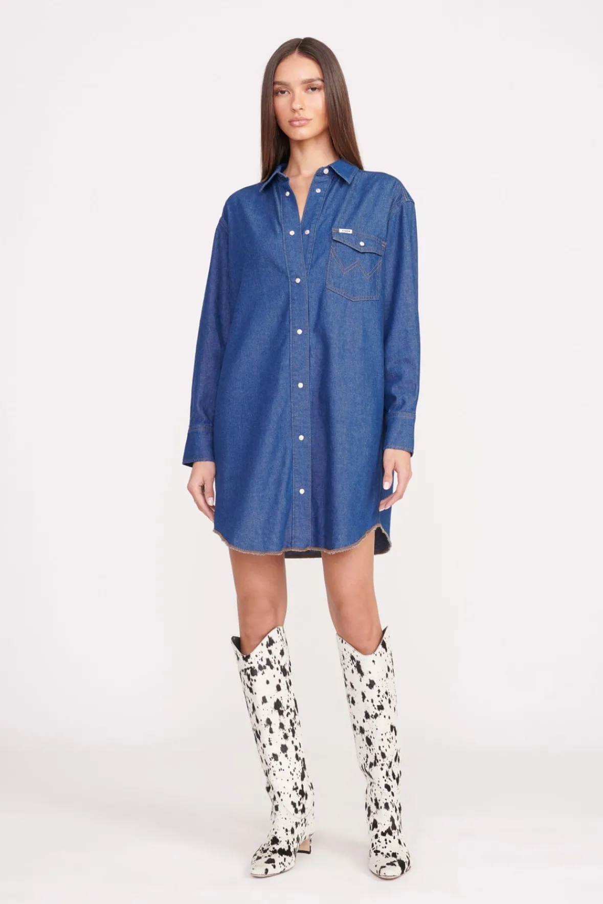 Denim|STAUD + Wrangler<STAUD + WRANGLER THE OVERSIZED WESTERN DARK RINSE DARKRINSE
