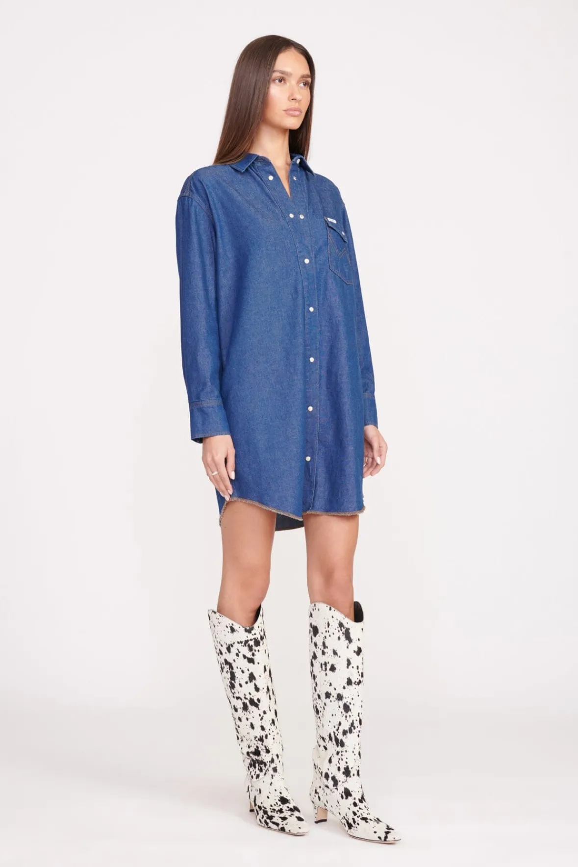 Denim|STAUD + Wrangler<STAUD + WRANGLER THE OVERSIZED WESTERN DARK RINSE DARKRINSE