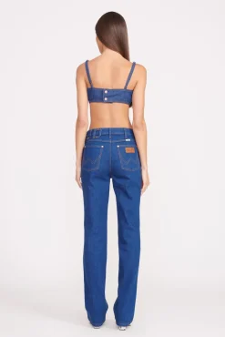 Denim|STAUD + Wrangler<STAUD + WRANGLER THE STRAIGHT CUT JEAN  DARK RINSE DARKRINSE