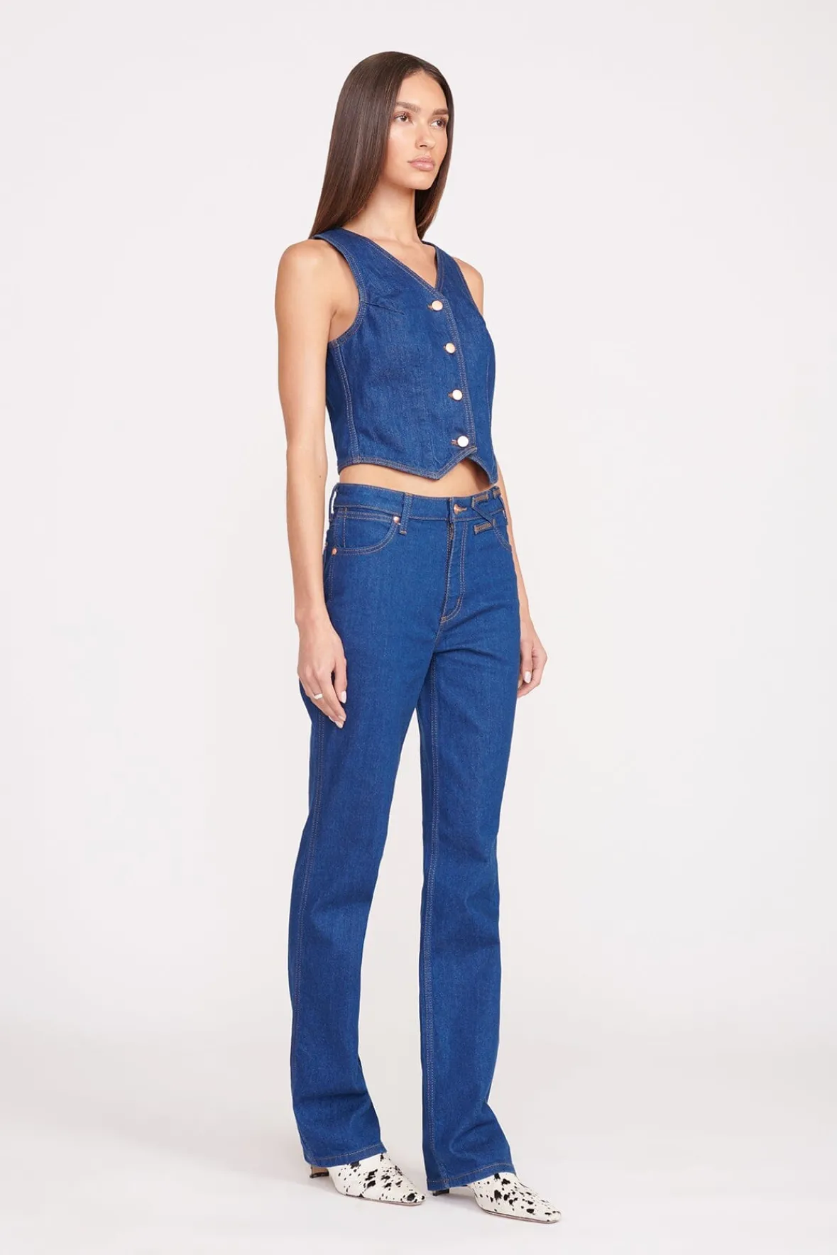 Tops|Denim<STAUD + WRANGLER THE VEST DARK RINSE DARKRINSE