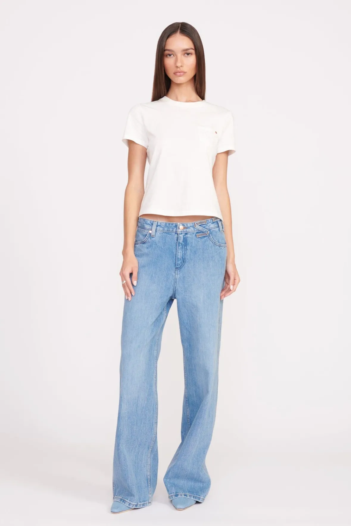 STAUD + Wrangler|Tops<STAUD + WRANGLER THE W TEE WHITE