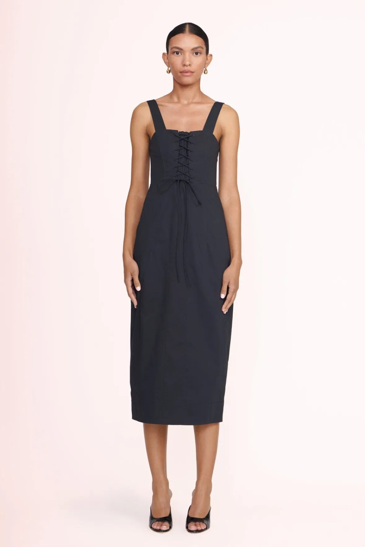 Poplin Shop<STAUD SUTTON DRESS BLACK