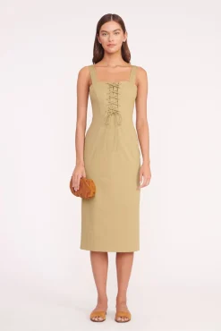 Poplin Shop<STAUD SUTTON DRESS KHAKI