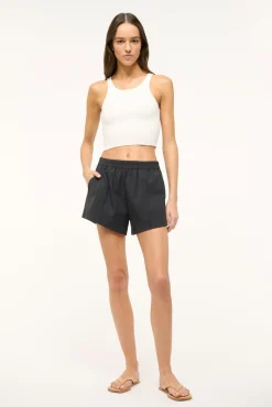 Pants & Shorts<STAUD TAURUS SHORT   BLACK