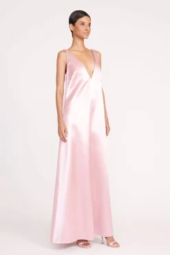 Dresses<STAUD TEAGAN DRESS  CHERRY BLOSSOM CHERRYBLOSSOM