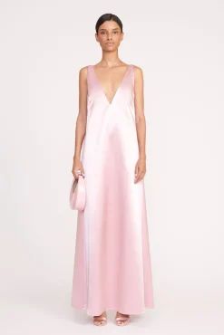 Dresses<STAUD TEAGAN DRESS  CHERRY BLOSSOM CHERRYBLOSSOM