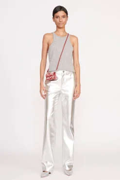 Beaded|Tommy<STAUD TINY TOMMY BEADED CROSSBODY SCARLET WHITE SCARLETWHITE