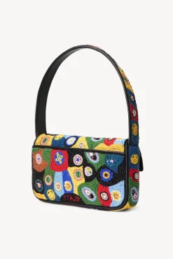 Beaded|Tommy<STAUD TOMMY BEADED BAG BLACK MILLEFIORI BLACKMILLEFIORI