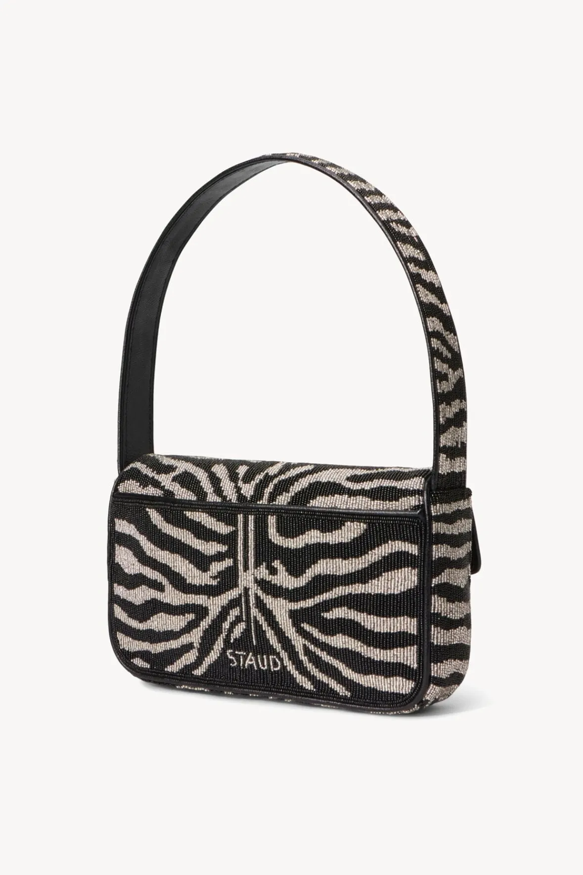 Beaded|Tommy<STAUD TOMMY BEADED BAG BLACK WHITE BLACKWHITE