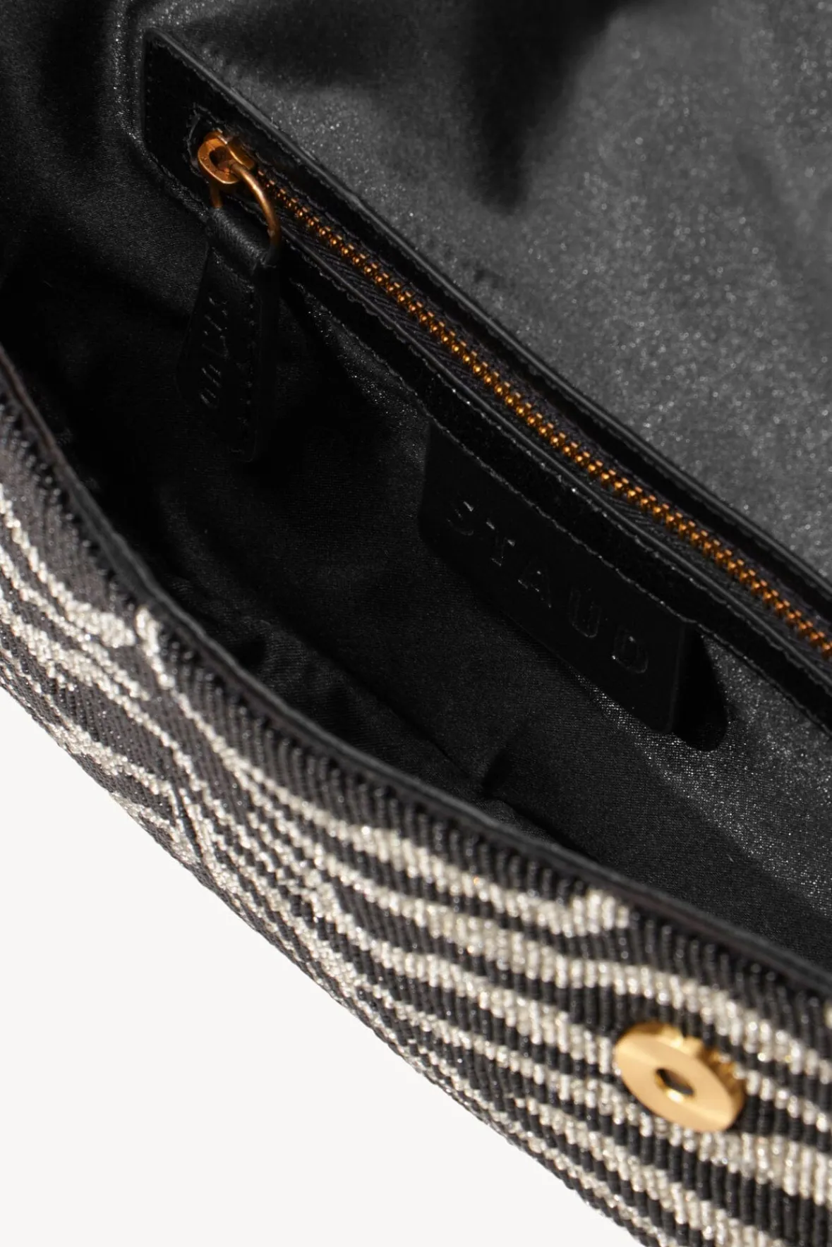 Beaded|Tommy<STAUD TOMMY BEADED BAG BLACK WHITE BLACKWHITE