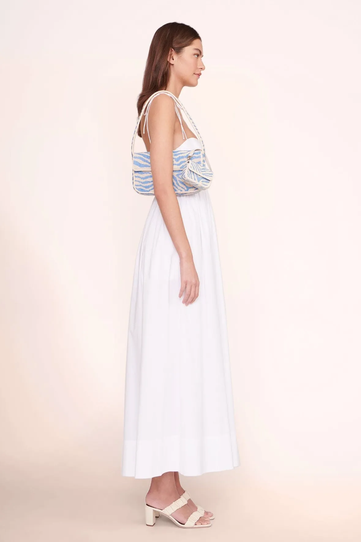 Beaded|Tommy<STAUD TOMMY BEADED BAG LIGHT BLUE CREAM LIGHTBLUECREAM