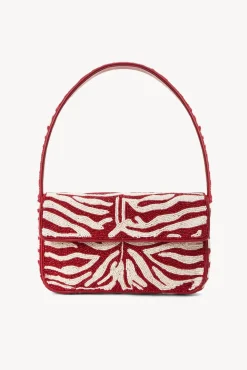 Beaded|Tommy<STAUD TOMMY BEADED BAG  SCARLET WHITE SCARLETWHITE