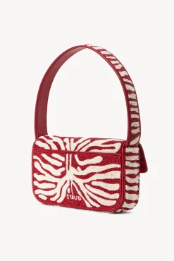 Beaded|Tommy<STAUD TOMMY BEADED BAG SCARLET WHITE SCARLETWHITE