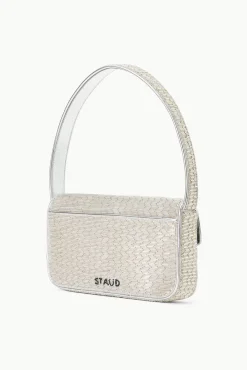 Beaded|Tommy<STAUD TOMMY BEADED BAG SILVER