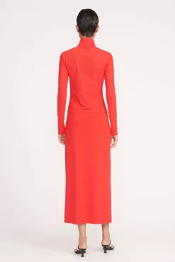 Skirts<STAUD TREY SKIRT RED ROSE REDROSE