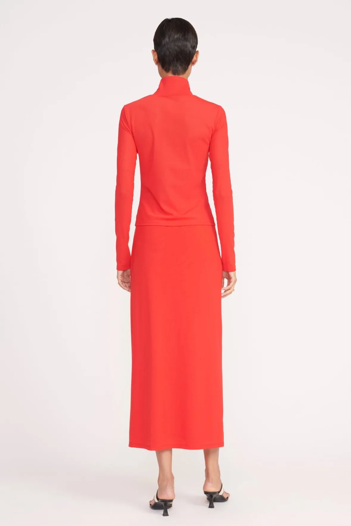 Skirts<STAUD TREY SKIRT RED ROSE REDROSE