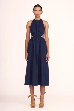 Poplin Shop<STAUD VANESSA DRESS   NAVY