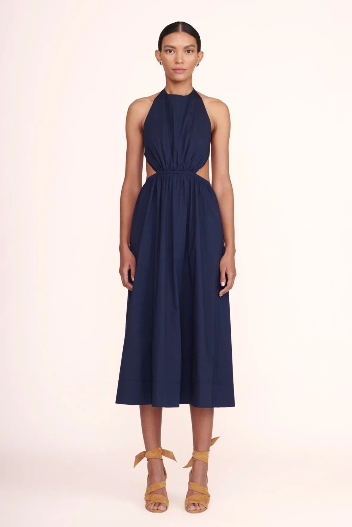 Poplin Shop<STAUD VANESSA DRESS NAVY