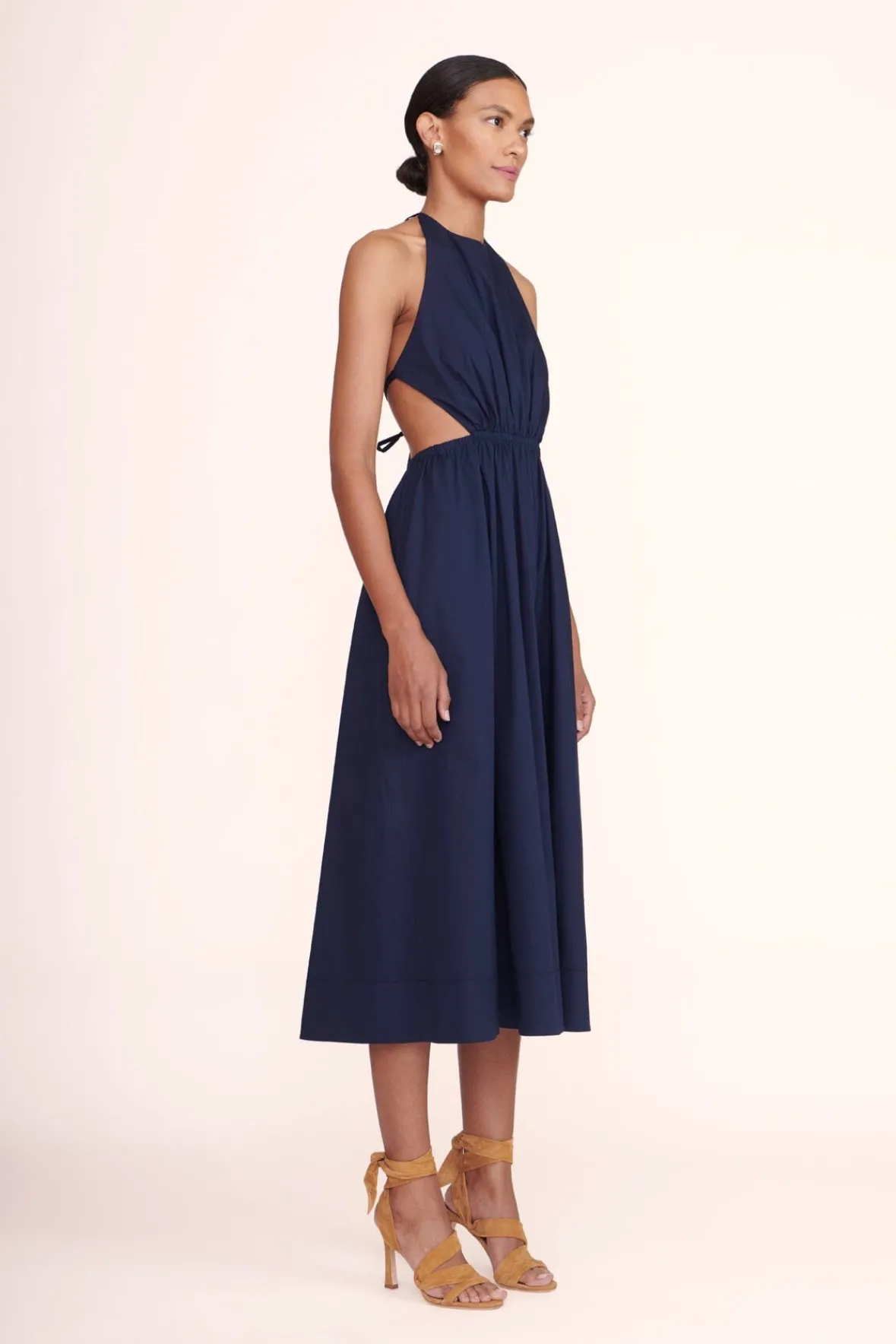 Poplin Shop<STAUD VANESSA DRESS NAVY