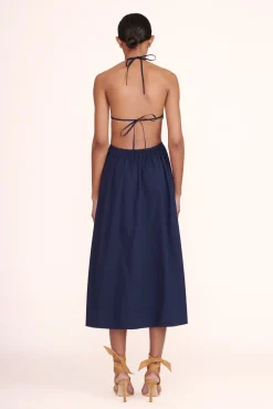 Poplin Shop<STAUD VANESSA DRESS NAVY