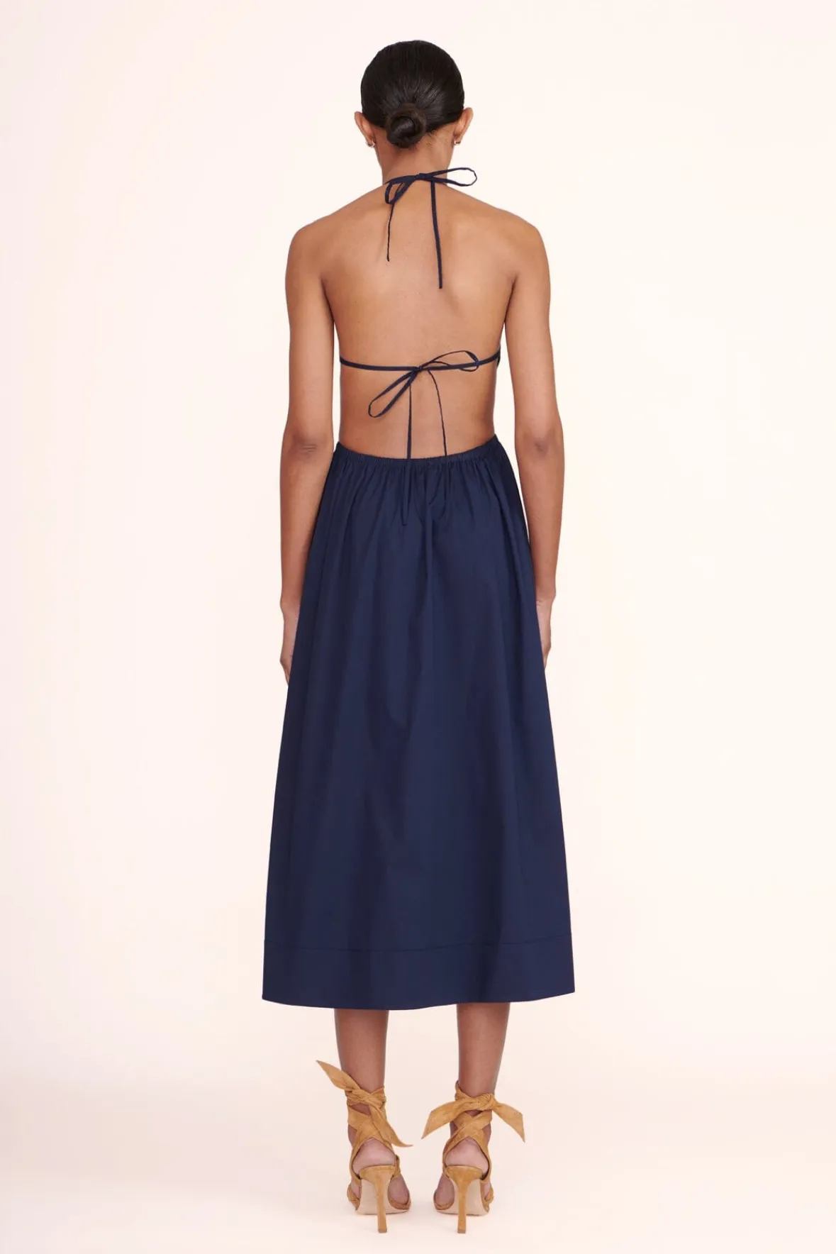 Poplin Shop<STAUD VANESSA DRESS NAVY