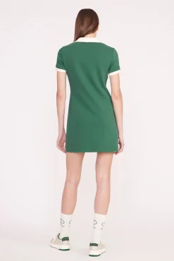 STAUD Court|Dresses<STAUD VOLLEY DRESS COURT GREEN IVORY COURTGREENIVORY