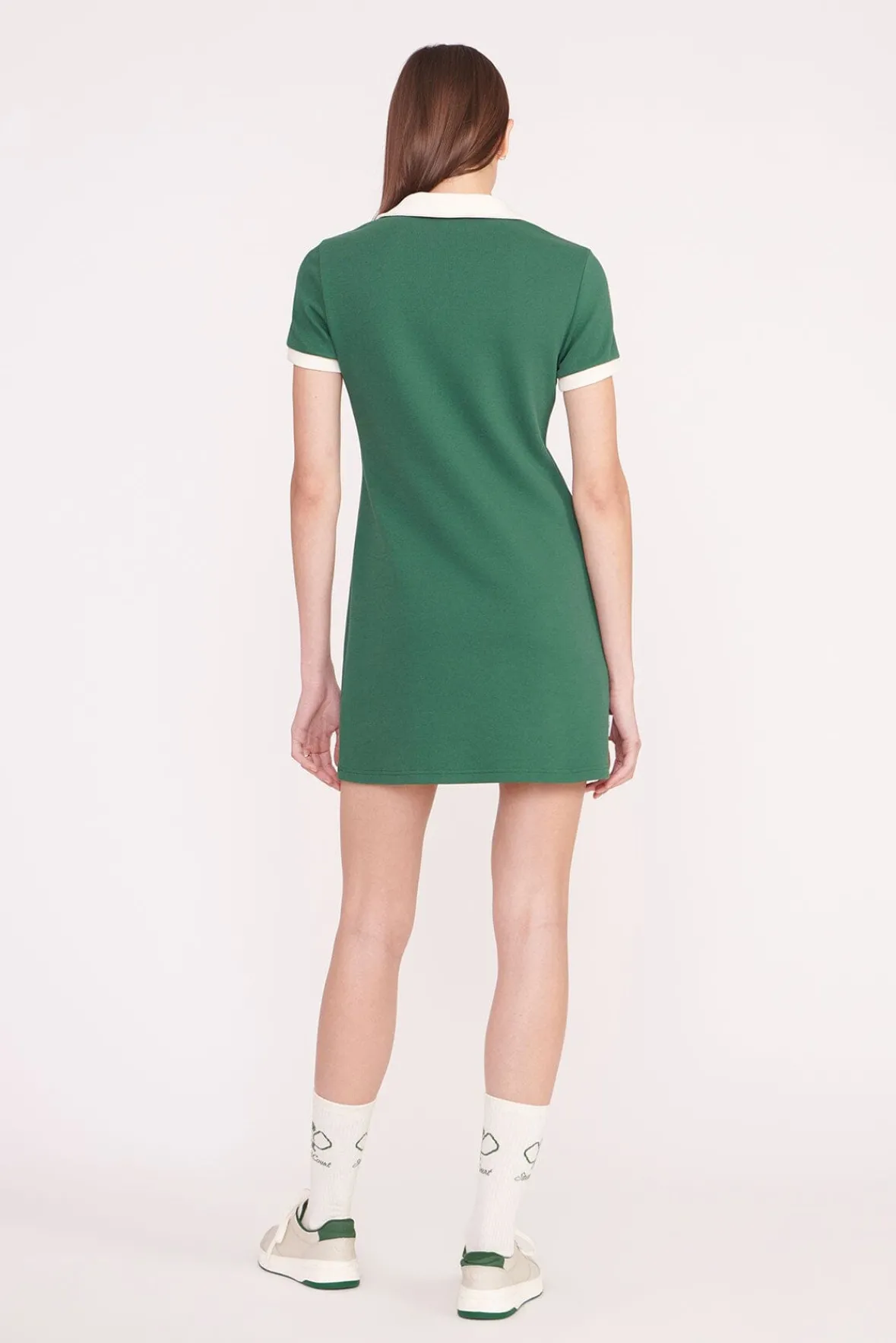 STAUD Court|Dresses<STAUD VOLLEY DRESS COURT GREEN IVORY COURTGREENIVORY