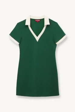 STAUD Court|Dresses<STAUD VOLLEY DRESS COURT GREEN IVORY COURTGREENIVORY