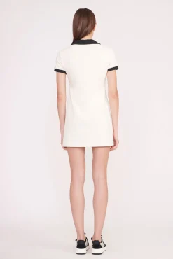 STAUD Court|Dresses<STAUD VOLLEY DRESS IVORY BLACK IVORYBLACK