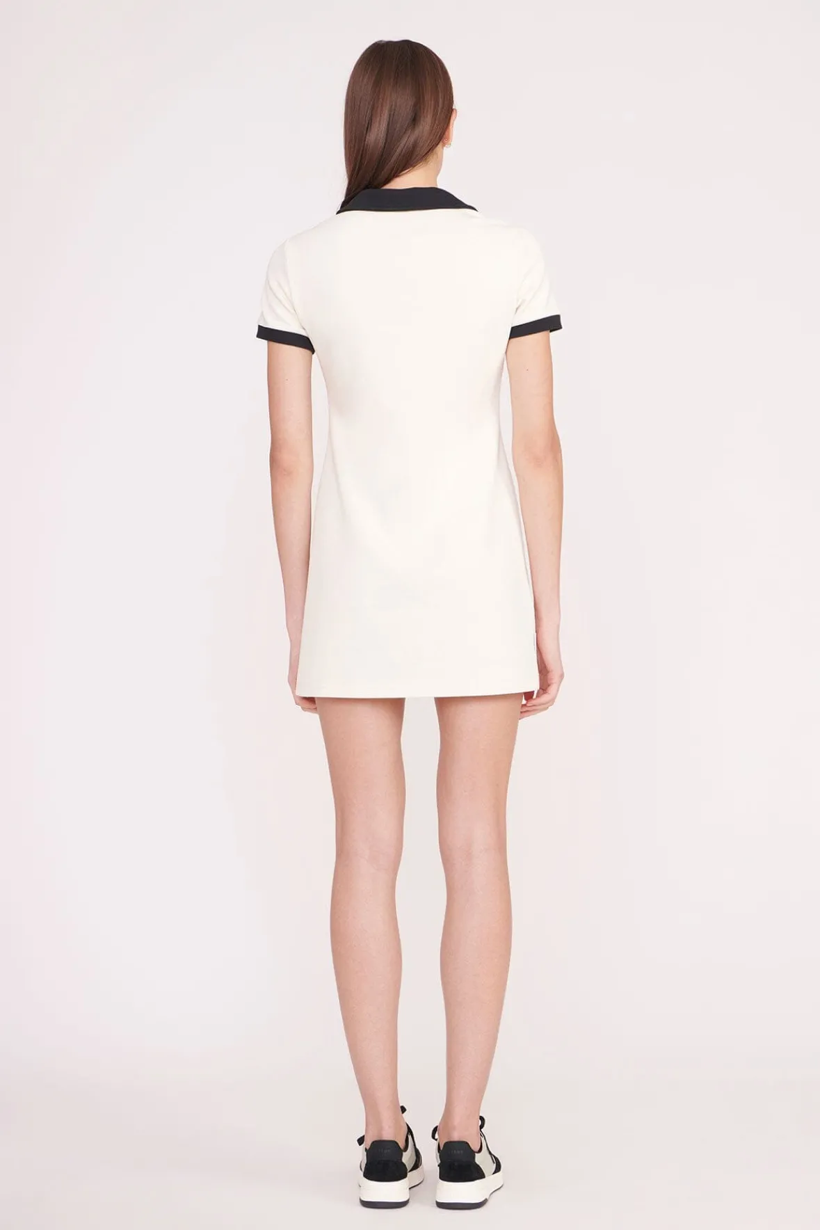 STAUD Court|Dresses<STAUD VOLLEY DRESS IVORY BLACK IVORYBLACK