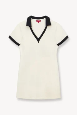 STAUD Court|Dresses<STAUD VOLLEY DRESS IVORY BLACK IVORYBLACK