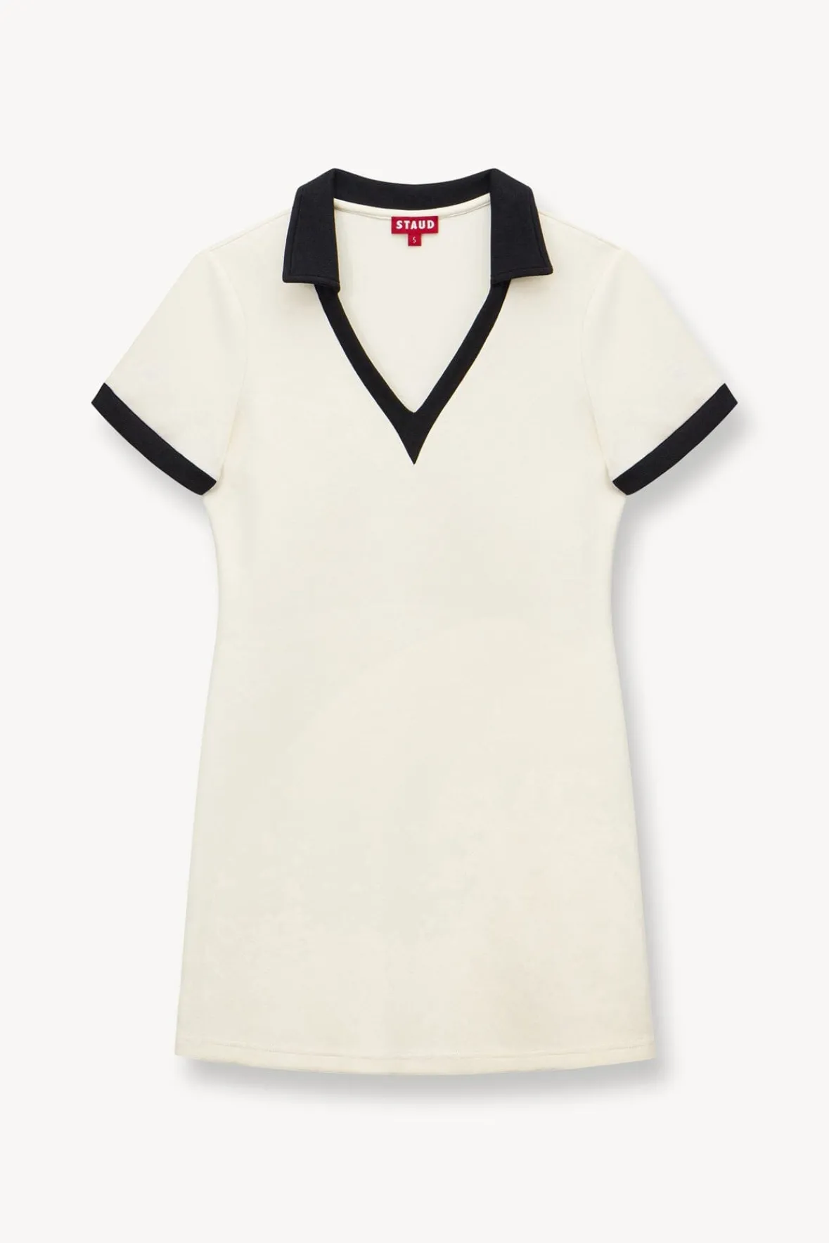 STAUD Court|Dresses<STAUD VOLLEY DRESS IVORY BLACK IVORYBLACK