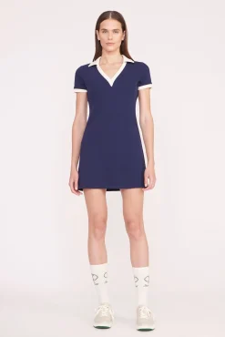 STAUD Court|Dresses<STAUD VOLLEY DRESS  NAVY IVORY NAVYIVORY