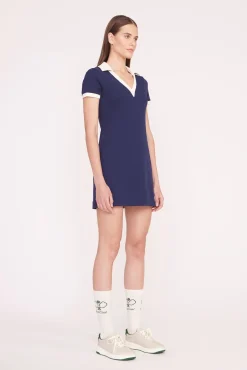 STAUD Court|Dresses<STAUD VOLLEY DRESS  NAVY IVORY NAVYIVORY