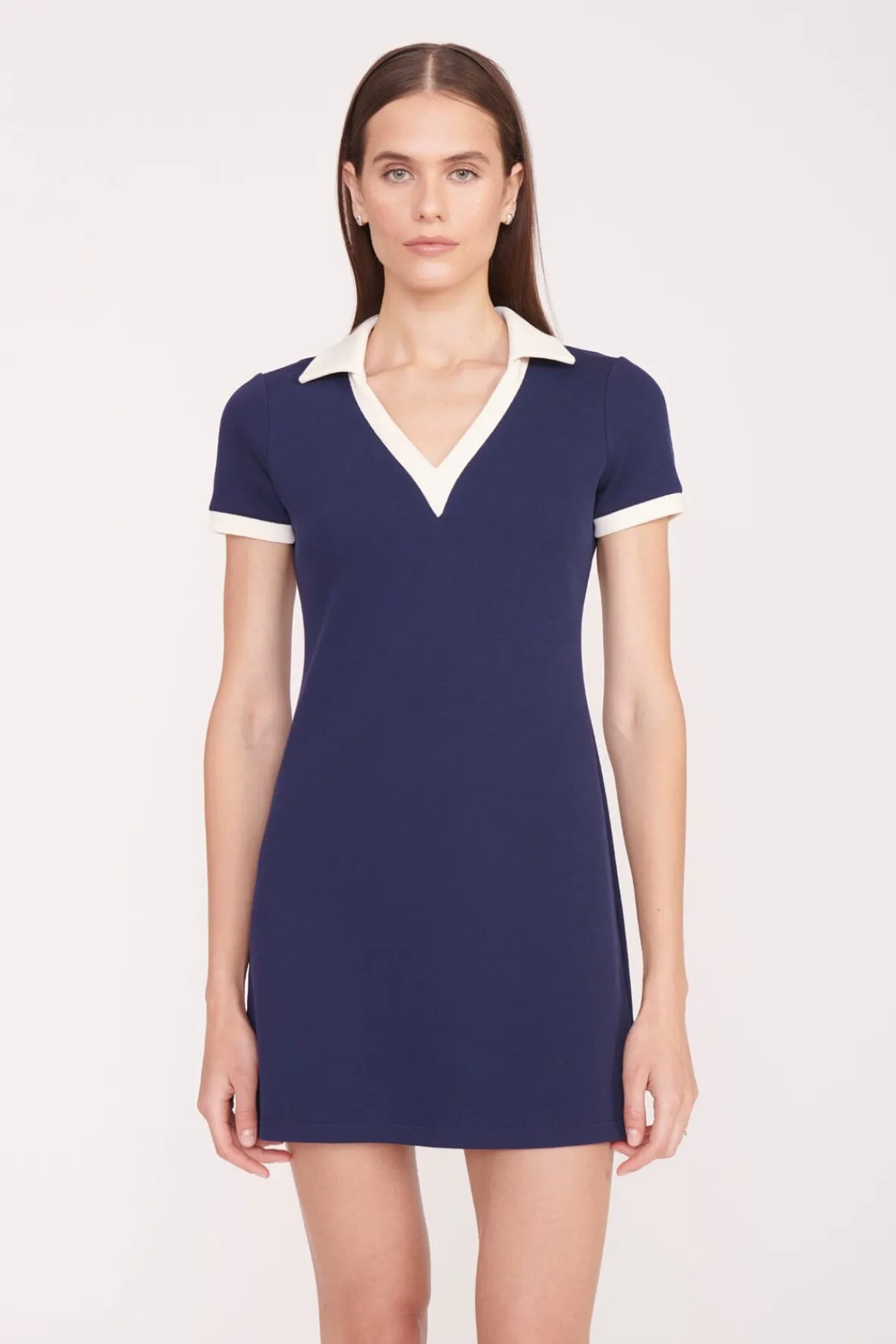 STAUD Court|Dresses<STAUD VOLLEY DRESS NAVY IVORY NAVYIVORY