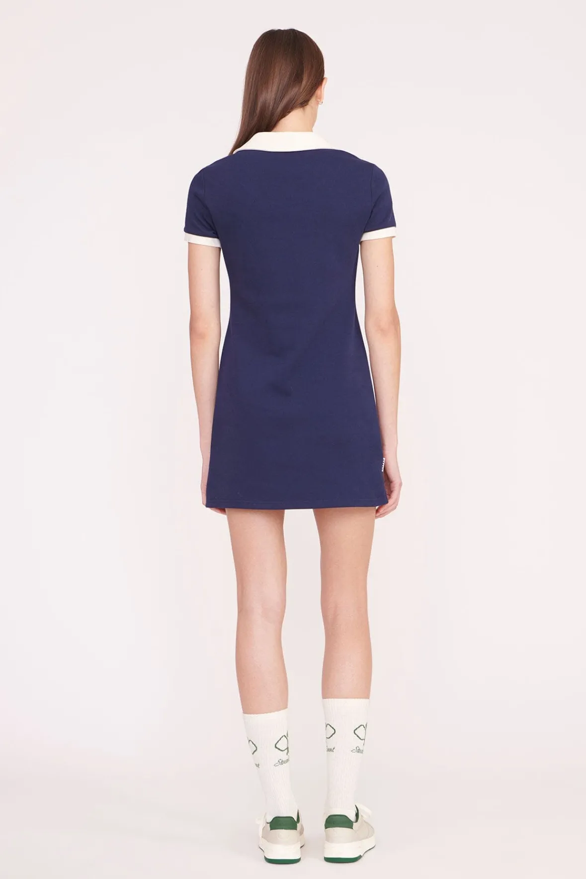 STAUD Court|Dresses<STAUD VOLLEY DRESS NAVY IVORY NAVYIVORY