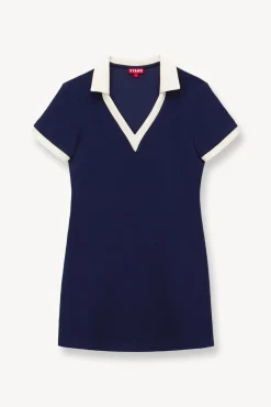 STAUD Court|Dresses<STAUD VOLLEY DRESS NAVY IVORY NAVYIVORY