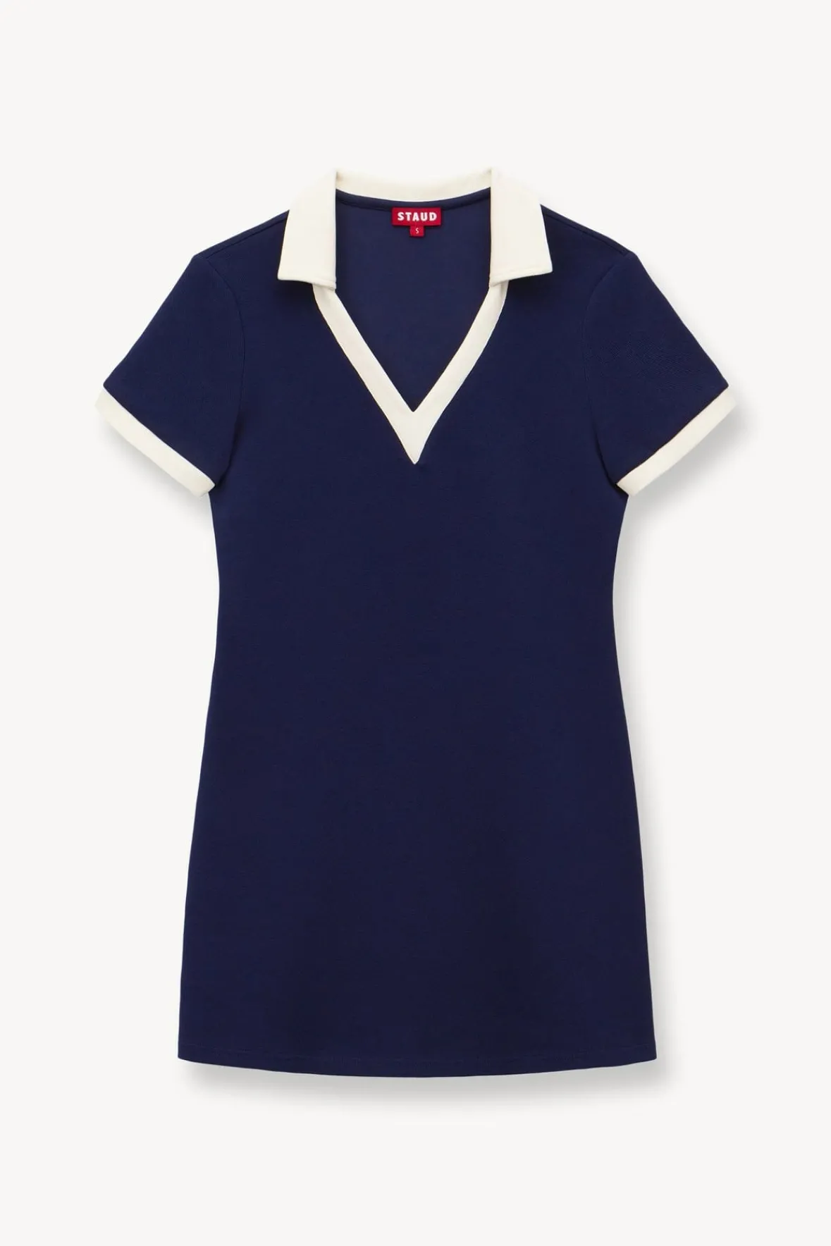 STAUD Court|Dresses<STAUD VOLLEY DRESS NAVY IVORY NAVYIVORY