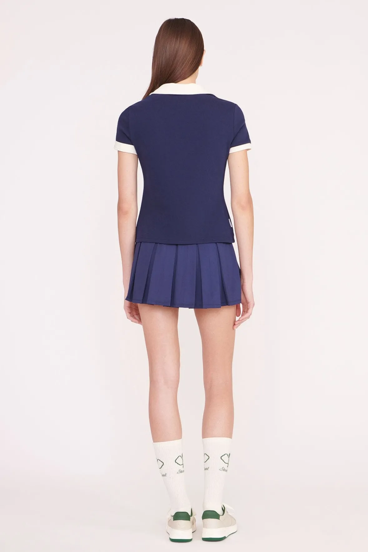STAUD Court<STAUD VOLLEY TOP NAVY IVORY NAVYIVORY