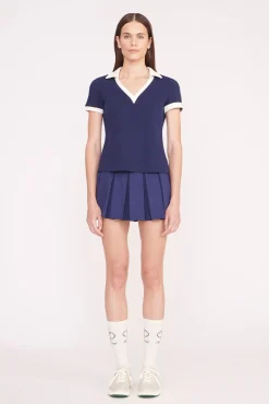 STAUD Court<STAUD VOLLEY TOP NAVY IVORY NAVYIVORY