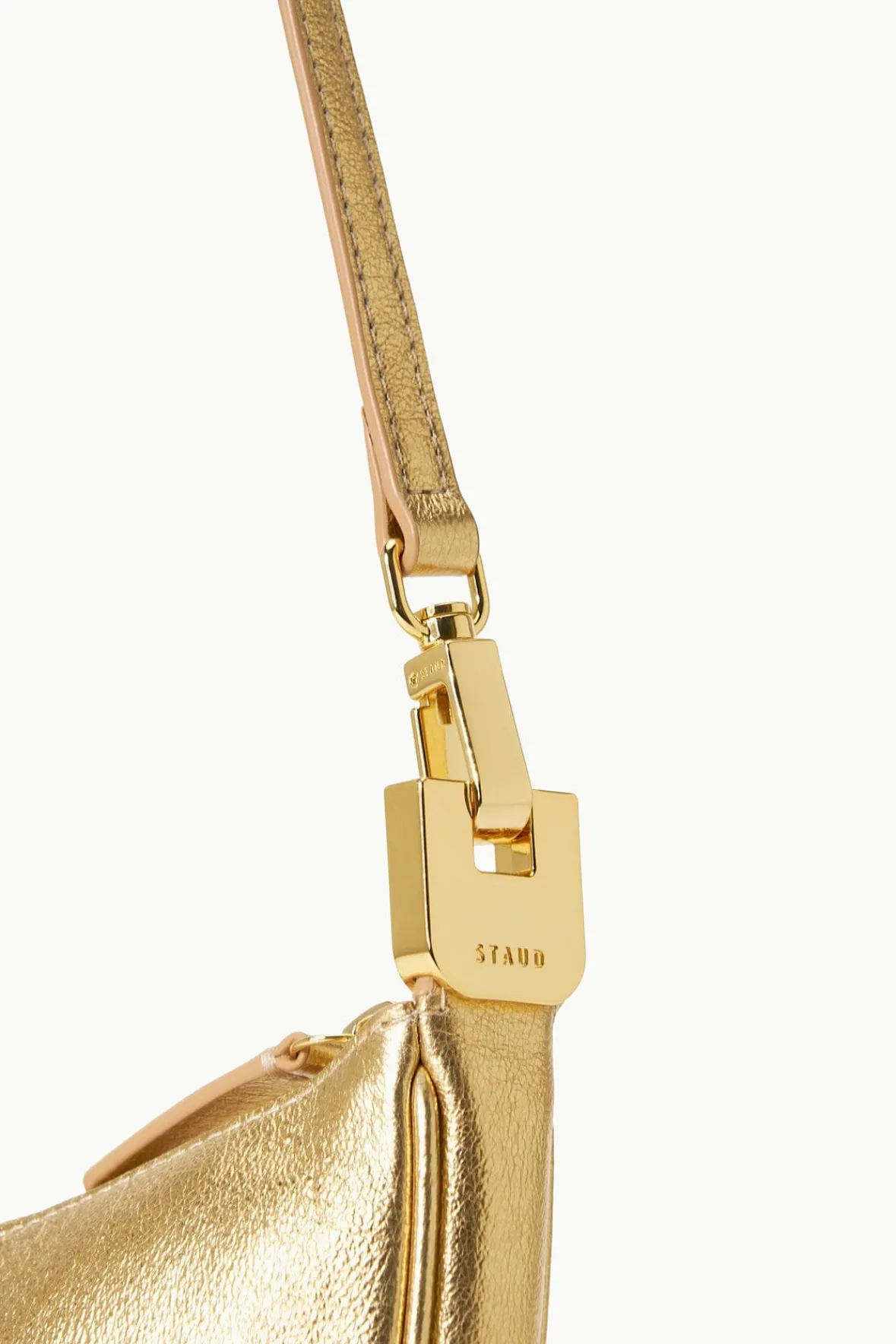 Crossbody<STAUD WALKER CROSSBODY BAG GOLD