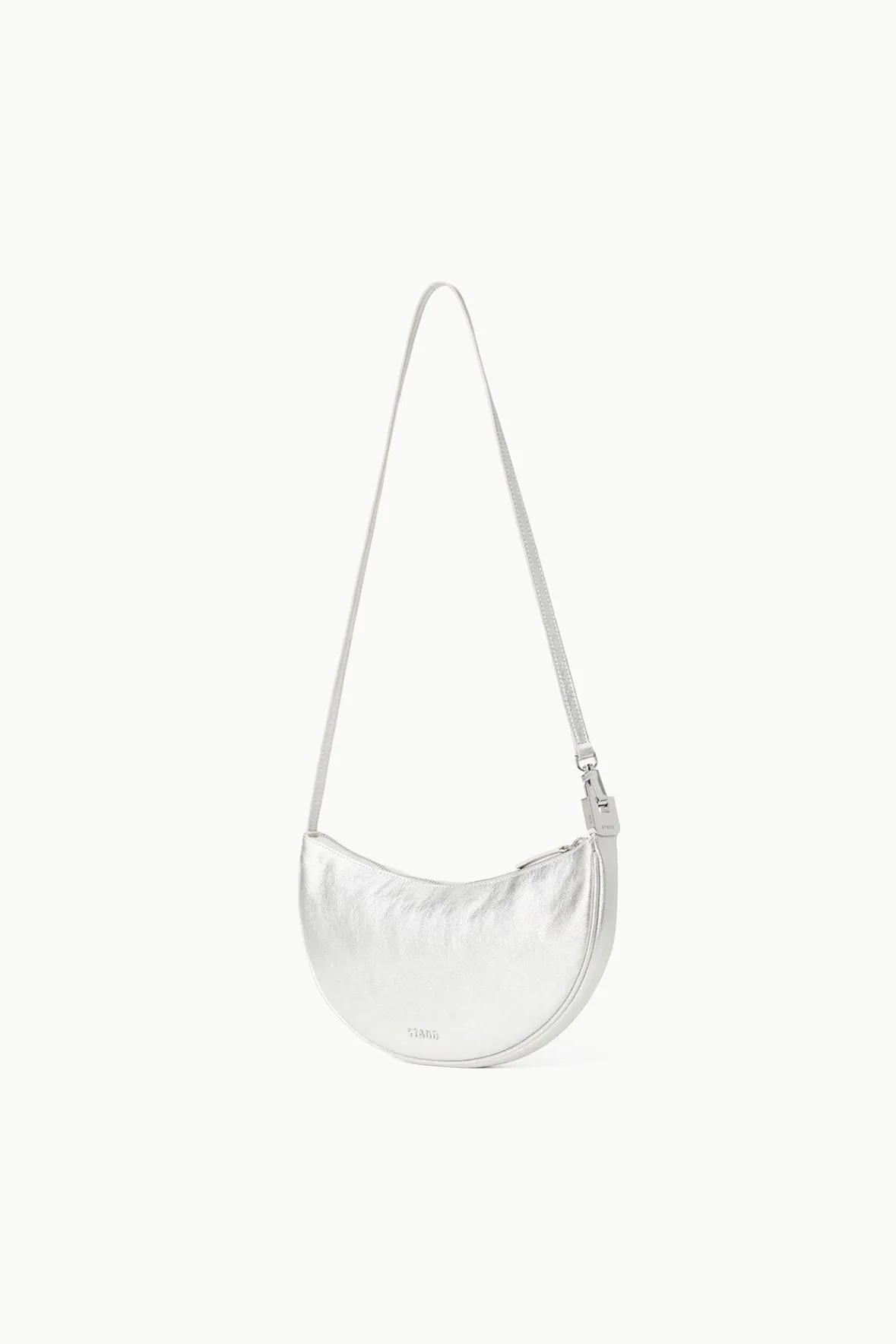 Crossbody<STAUD WALKER CROSSBODY BAG SILVER